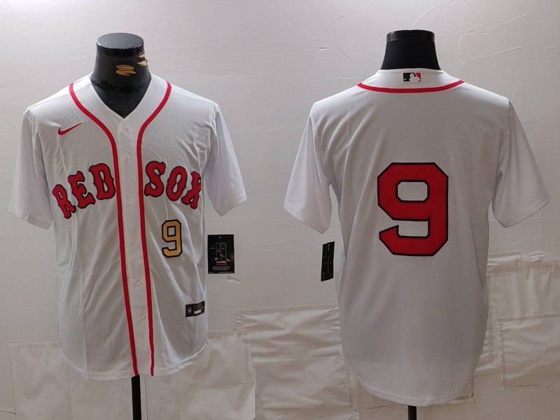 Men Boston Red Sox #9 No Name White Game 2024 Nike MLB Jersey style 2->boston red sox->MLB Jersey